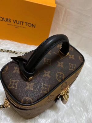 Louis Vuitton Vanity PM Monogram And Monogram Reverse Canvas By Nicolas Ghesquiere For Women, Women’s Handbags, Shoulder And Crossbody Bags 7.5in/19cm LV M42264