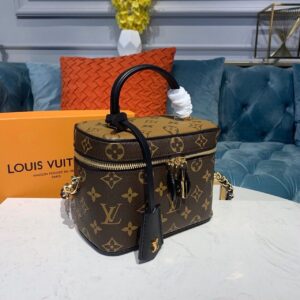 Louis Vuitton Vanity PM Monogram And Monogram Reverse Canvas By Nicolas Ghesquiere For Women, Women’s Handbags, Shoulder And Crossbody Bags 7.5in/19cm LV M45165